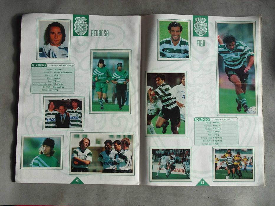 Caderneta de cromos futebol completa Sporting 1906/1995