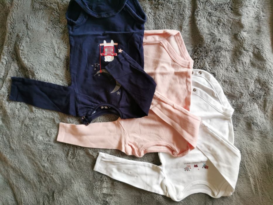 Zestaw body na długi rękaw rozmiar 68