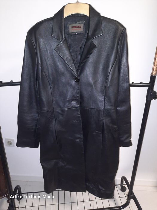 Casaco em pele genuína