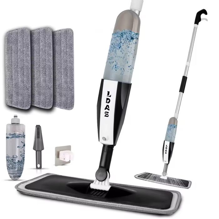 Mop płaski ze spryskiwaczem 360 ml, + 3szt nakładki z mikrofibry