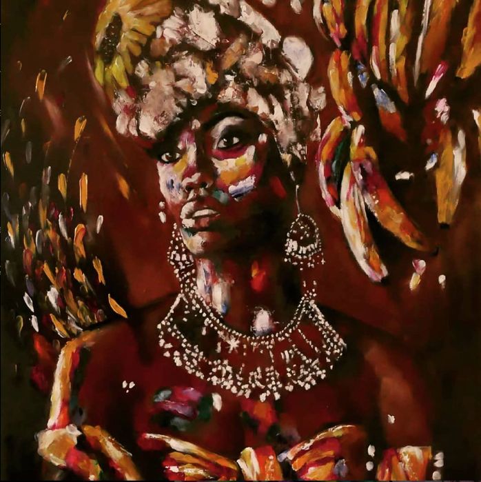 quadro pintuta feito à mão arte africana decorativo pintura parede