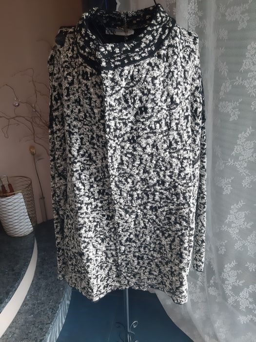 Płaszczyk sweter oversize Zara melanż damski dzianina duży tkmaxx limi