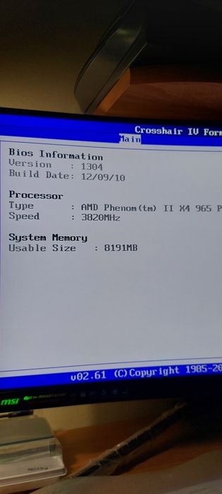 Phenom ll x4 965 +  Asus Crosshair lV Formula + Ram 4x 2gb.