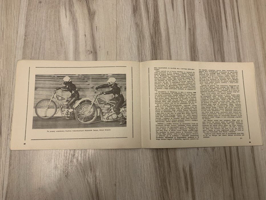 Finał IMŚ 1970 żużel gazeta prospekt vintage z 1970 r.