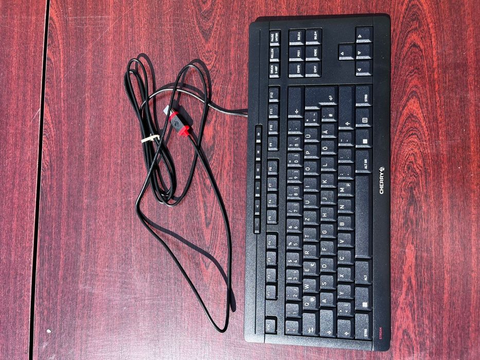 Przewodowa klawiatura cherry KC 1000 USB, ciche klawisze, 4 skróty