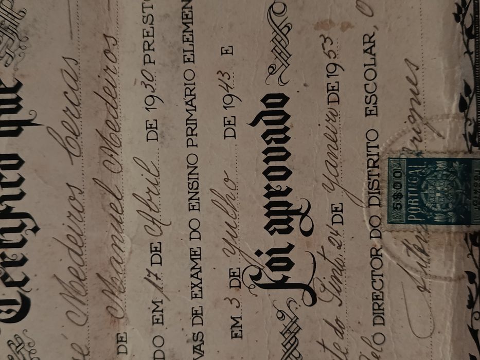 Diploma - Ensino Elementar 1943