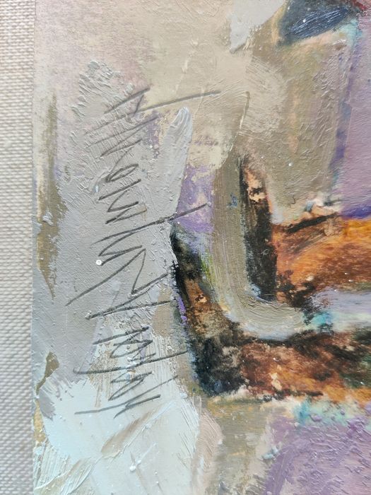 Quadro pintura instrumentos musicais Laura Iniesta técnica mista