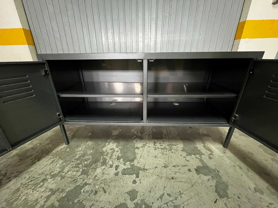 Armário Metálico Baixo com Prateleira | Escritório, Garagem ou Oficina