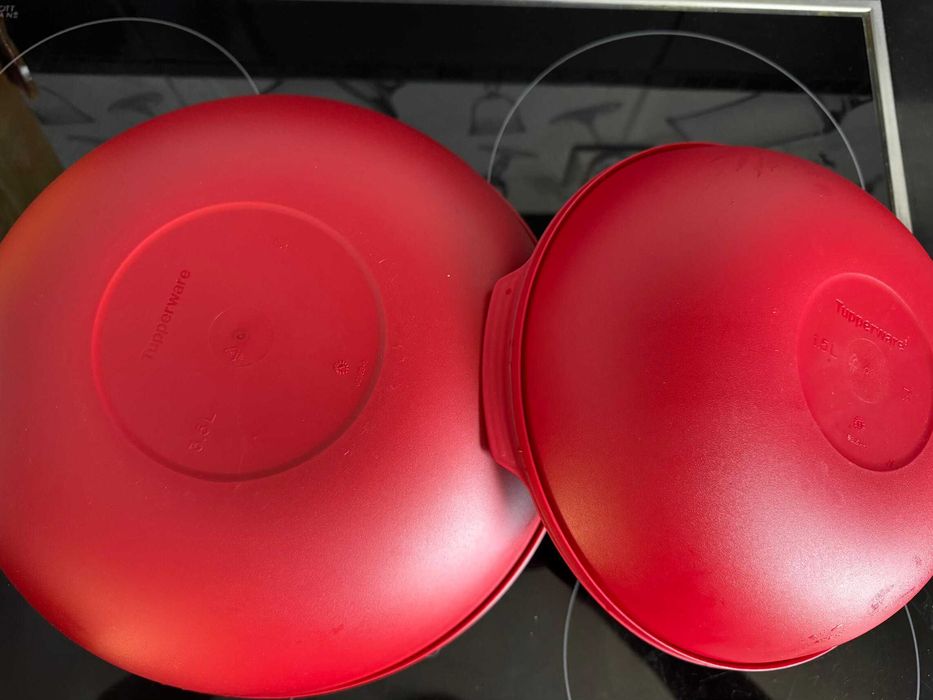 Tupperware Allegra Miski 3,5l i 1,5l czerwono-złota