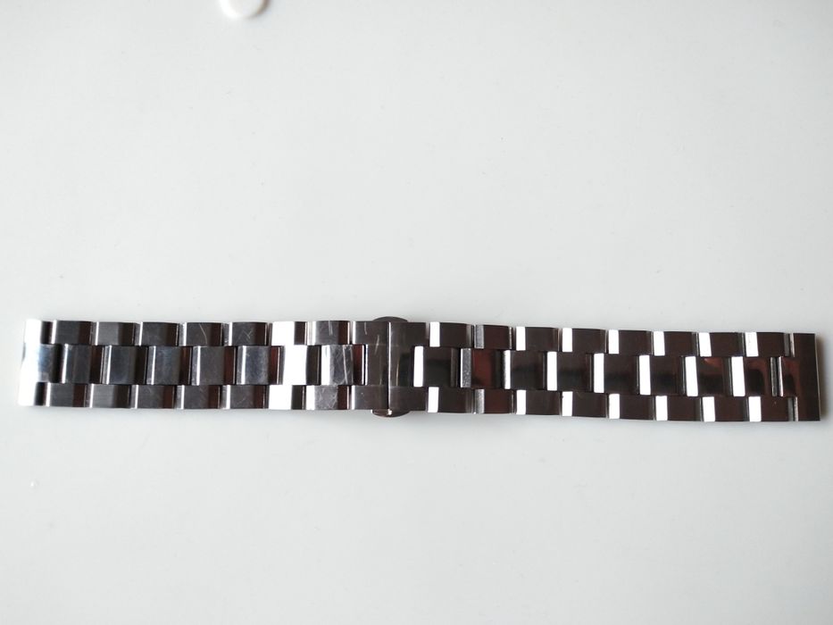 Bransoleta do zegarka stalowa pełne ogniwa 20 mm