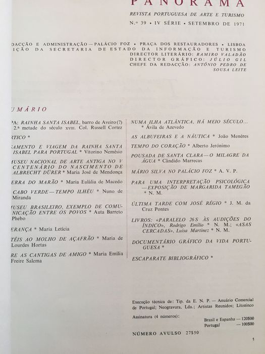 Panorama. Cabo Verde-Elvas-Serra da Estrela-Marão