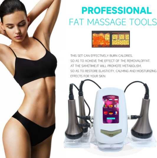 Máquina emagrecimento Cavitação 80k e Rádio Frequência Corpo e Rosto