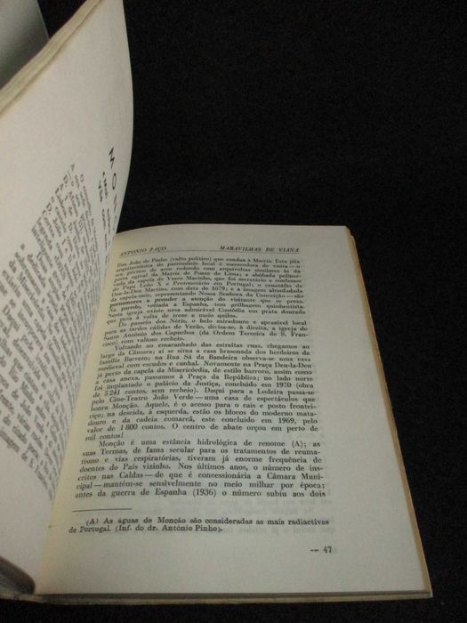 Livro Maravilhas de Viana António Paço 1971