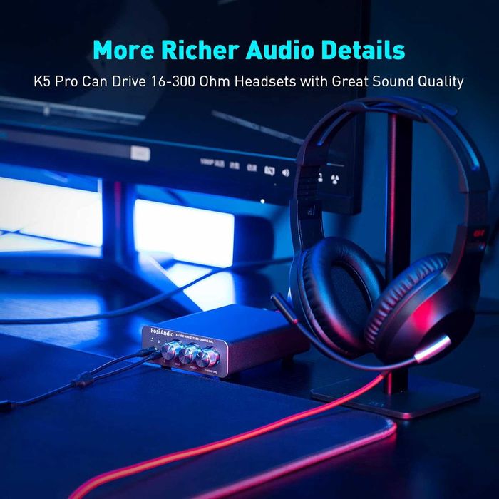 ‼️ Fosi Audio K5 PRO Mini Stereo Gaming - игровой ЦАП AMP усилитель