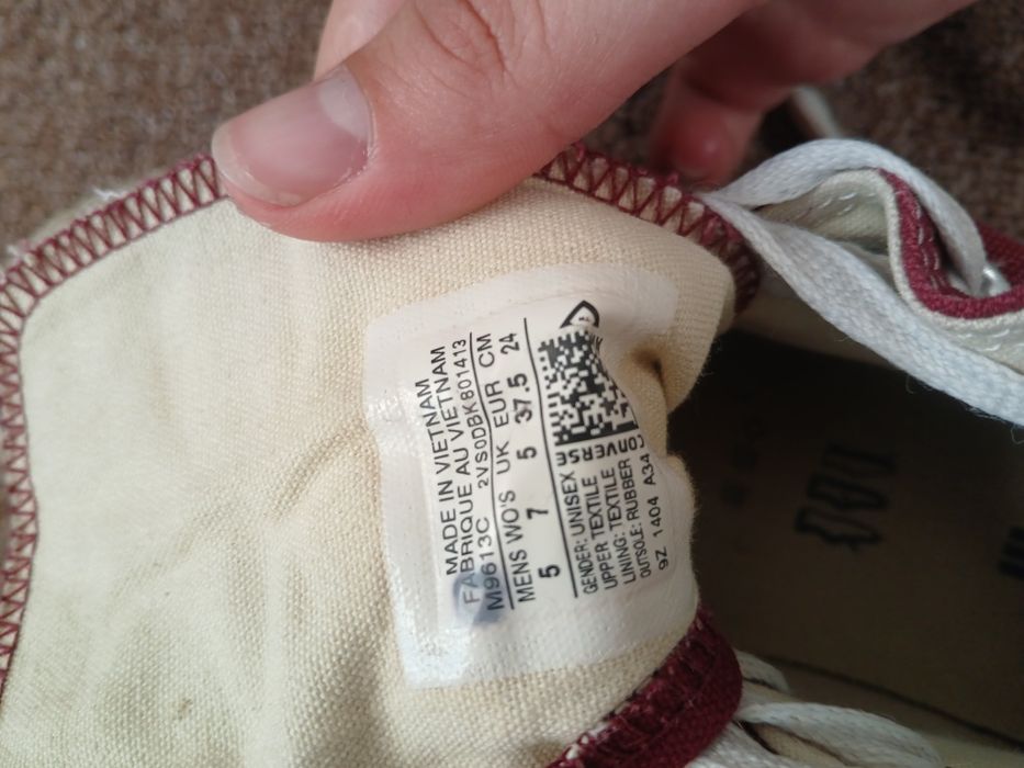 Кеди Converse орігінальні бордові