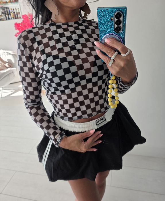 Bluzka siateczka kratka szachownica