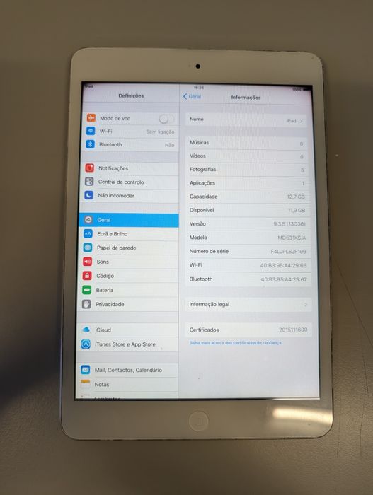 iPad mini de 1.ª geração, 16 GB, branco