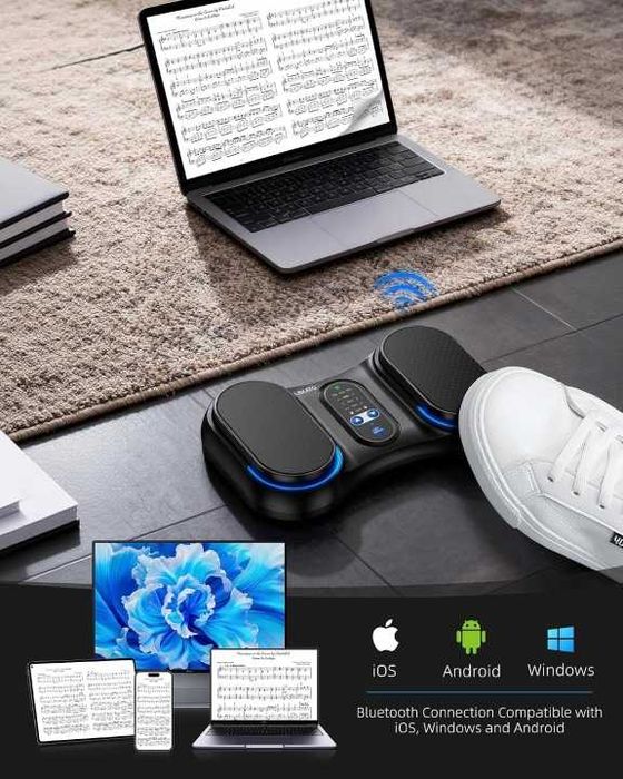 LEKATO WT-3 Pedał Bezprzewodowy Bluetooth Przełącznik Stron do iPada Tekstu