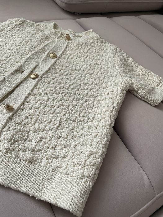 Кардиган жіночий з фактурною вʼязкою h&m