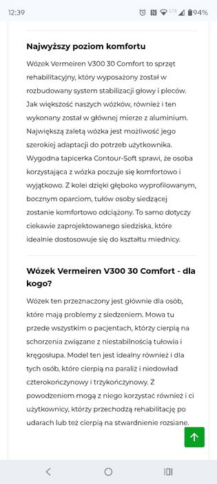 Wózek inwalidzki specjalny