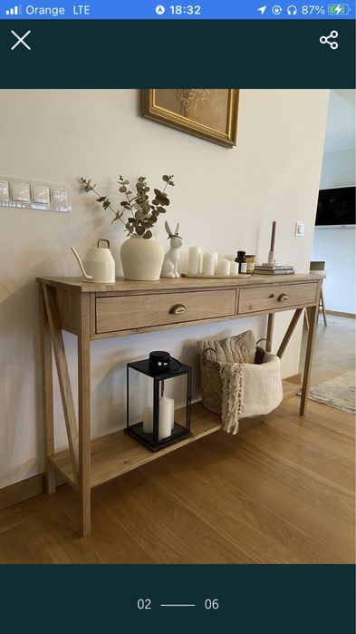 Konsola lita dębowa