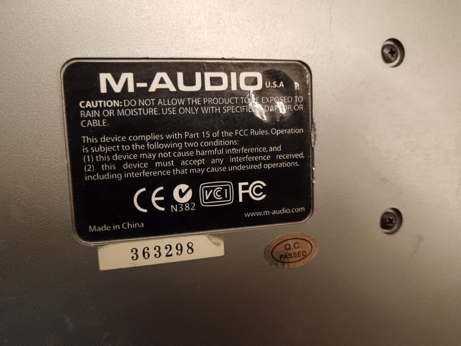 M-audio o2 mobile USB midi controll