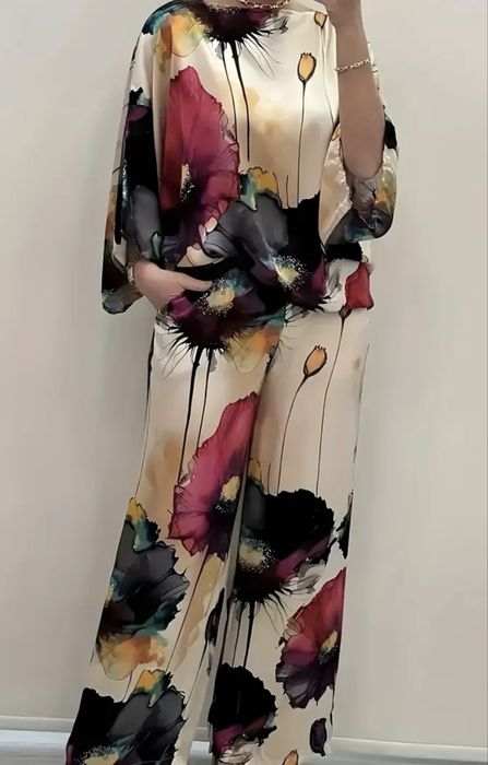 Komplet satynowy nowy