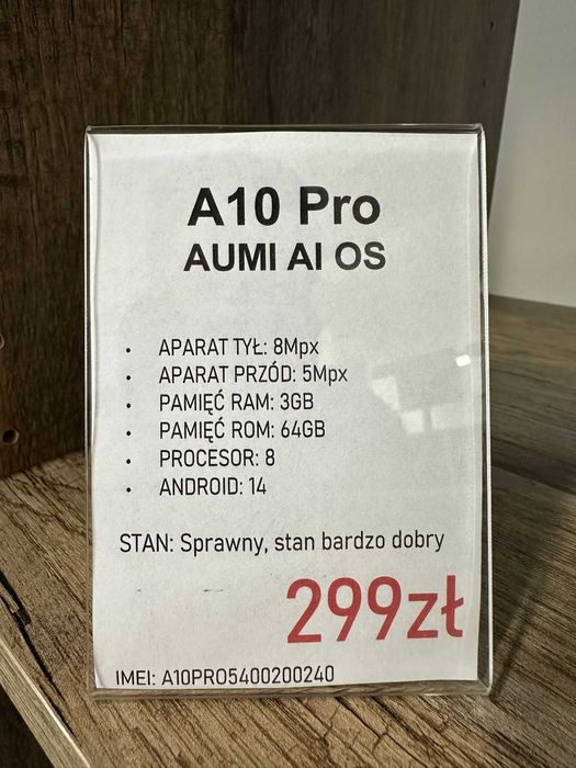 Tablet AUMI AI OS A10 Pro 3/64GB Android 14 głośnik + ładowarka stan bdb gwarancja
