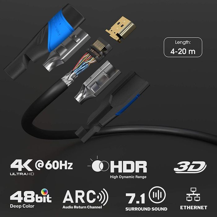 outlet kabel kabeldirekt 3 hdmi - hdmi 5 m czarny