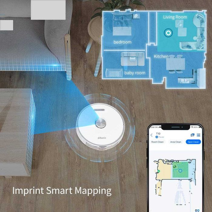 Robot Sprzątający Mopujący Odkurzający Ultenic T10 Stacja WiFi