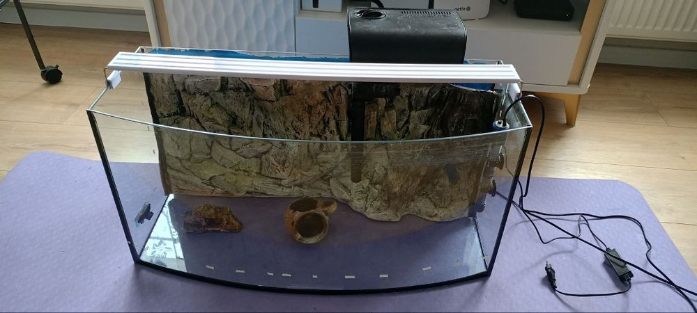 Akwarium 112L kompletne wyposażenie – filtr FZN PRO, LED roślinny, grzałka, dodatki, gotowy zestaw na start