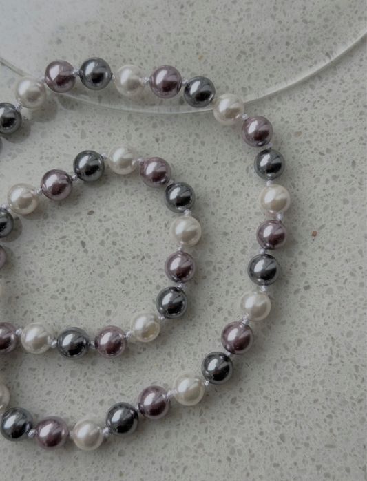 Nowy elegancki naszyjnik z pereł Choker perły Krótki sznur perełki