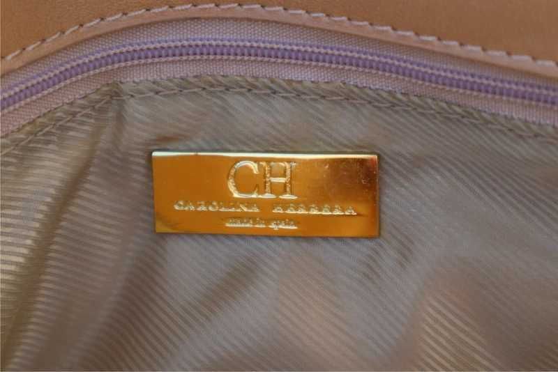 Mala de Ombro Carolina Herrera em Pele Bege