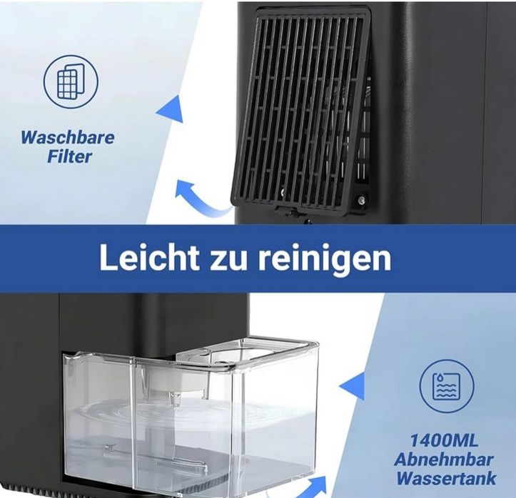 NOWY Cichy Osuszacz Powietrza CITYBEE 1400ml | Timer | RGB LED