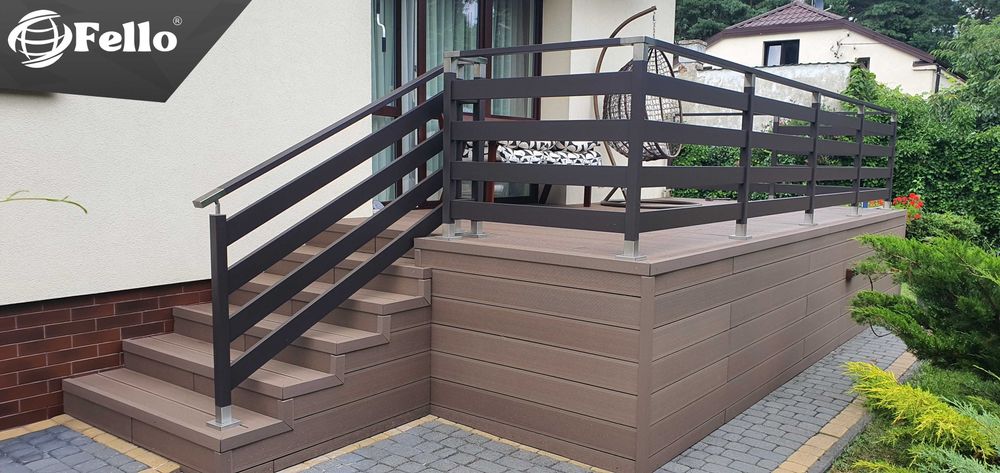 Balustrada balkonowa Classic 4 aluminium taras balkon barierka schody