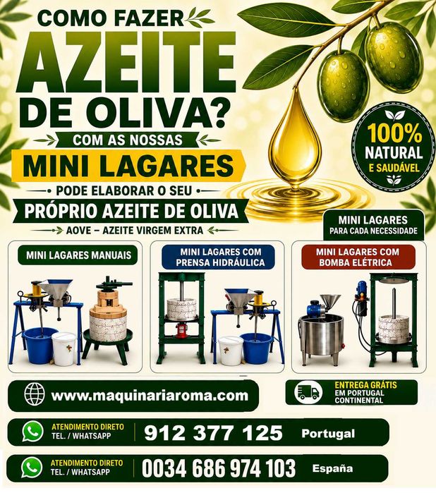 Lagares. Prensas fazer azeite, com esteiras.