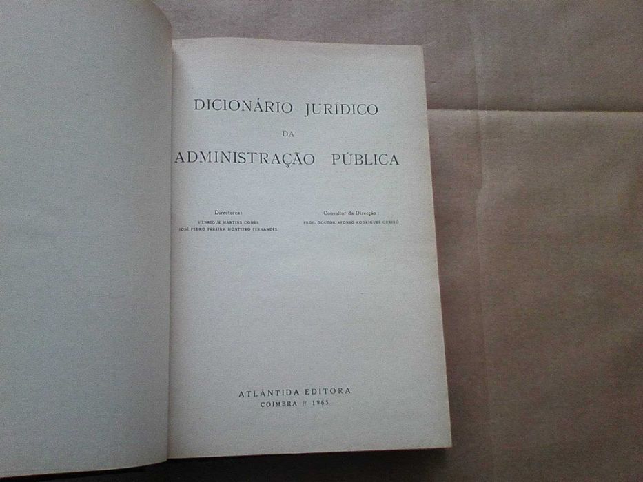 Dicionário jurídico da administração pública