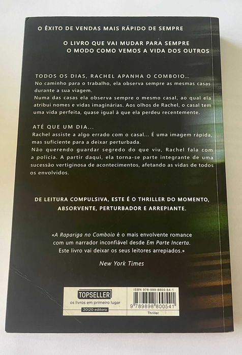 Livro A Rapariga no Comboio - Paula Hawkins