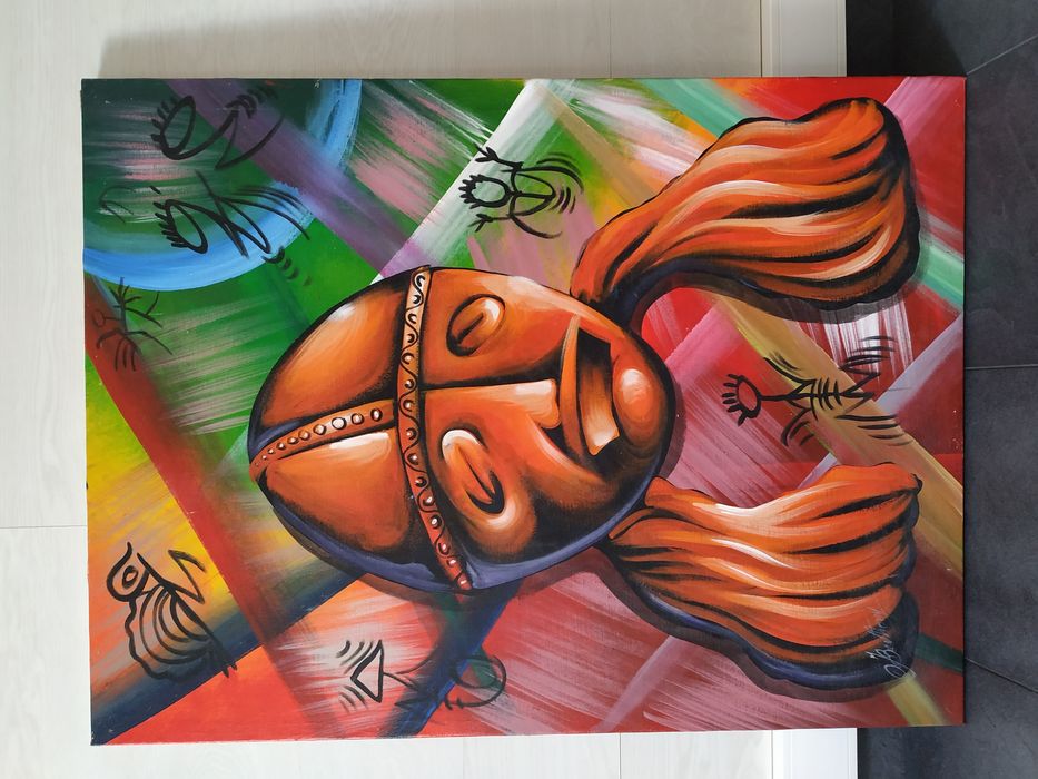 Tela pintada a óleo