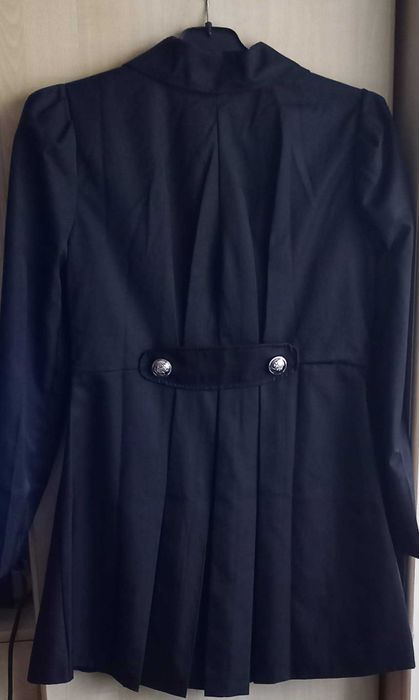 czarny płaszczyk płaszcz elegancki L