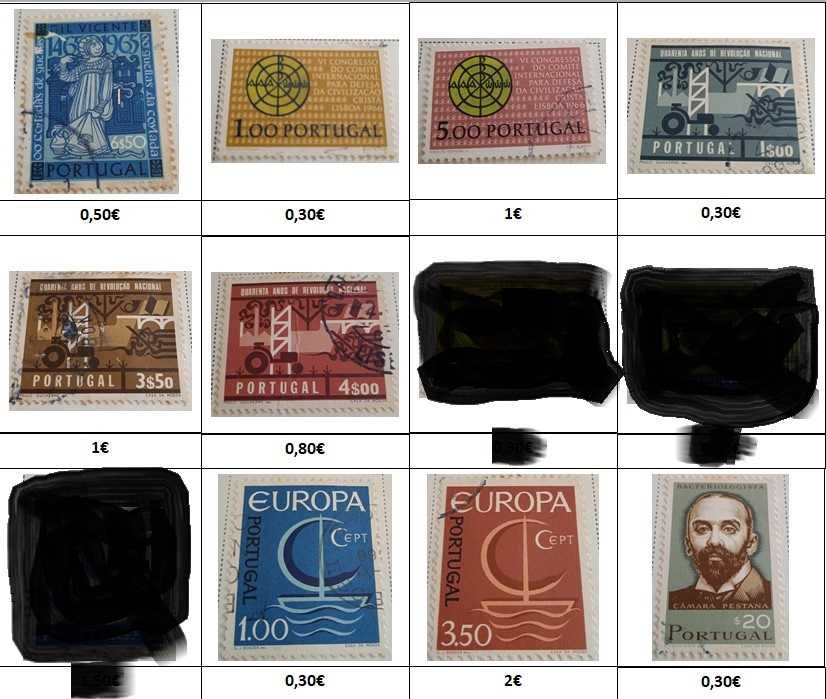 Vários Selos de Portugal 1898 a 1966