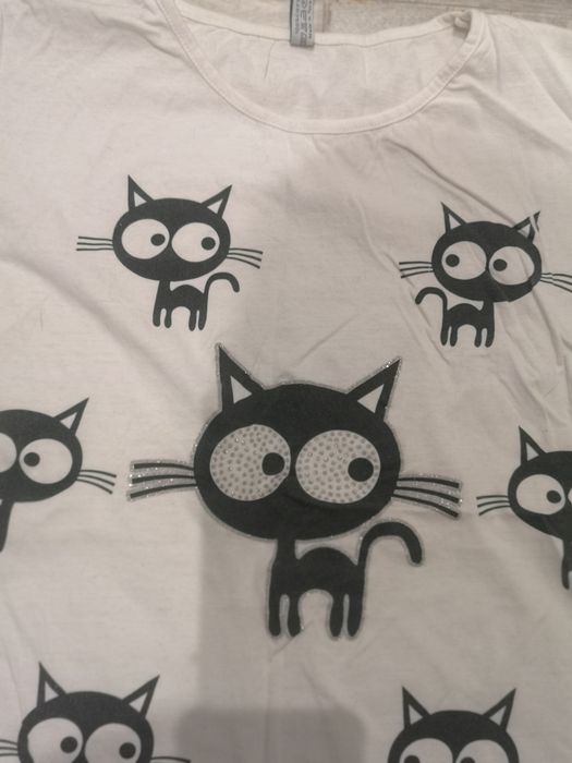 T-shirt damski z kotem rozm XL