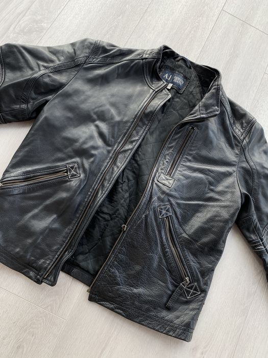 Armani шкіряна куртка чоловіча