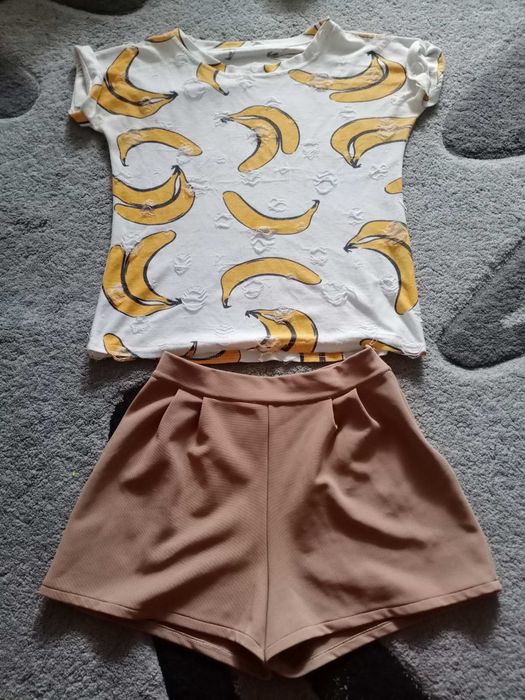 Літній костюм двойка двійка клёш кльош штаны рубашка штани з принтом