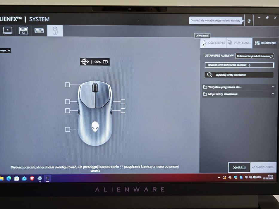 Mysz Alienware Gaming - AW720M (Dark Side of the Moon)