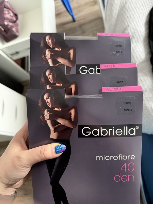 Nowe rajstopy Gabriella Microfibre 40 Den czarne