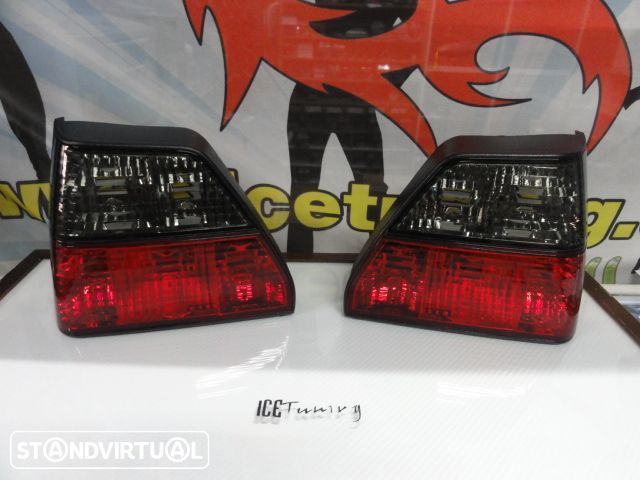 Faróis / farolins para VW Golf 2 / II Vermelho smoke