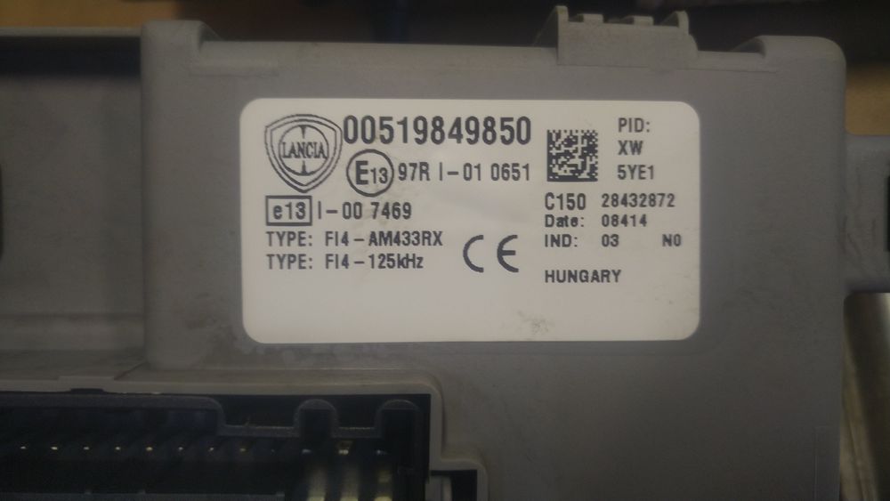 ) Lancia Ypsilon zestaw startowy stacyjka kluczyk komputer licznik 1.2