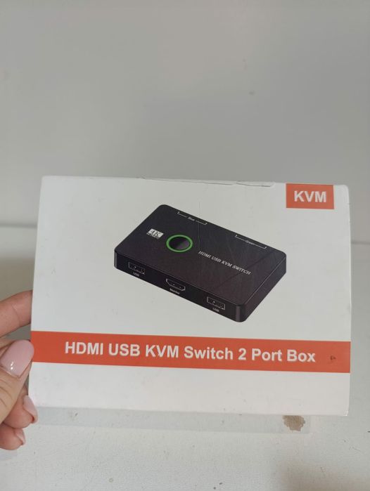 Przełącznik HDMI KVM 2-Port – 2 komputery, 1 monitor, klawiatura i mysz