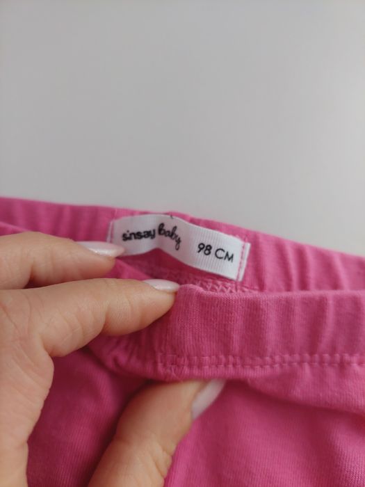 Różowe nowe legginsy Sinsay 2-3l 92-98cm